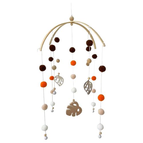 Cloche De Lit Mobile Pour Berceau De Bébé, Plafond De Chambre À Coucher, Perles En Bois, Carillon À Vent Suspendu Pour Nouveau-Né, Cadeaux