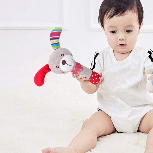 Hochet En Forme D'Animal Pour Bébé, Clochettes Sensorielles Éducatives Précoces, Jouets En Peluche De Dessin Animé Souple, Prise En Main Pour Bébés De 3 6 9 Mois