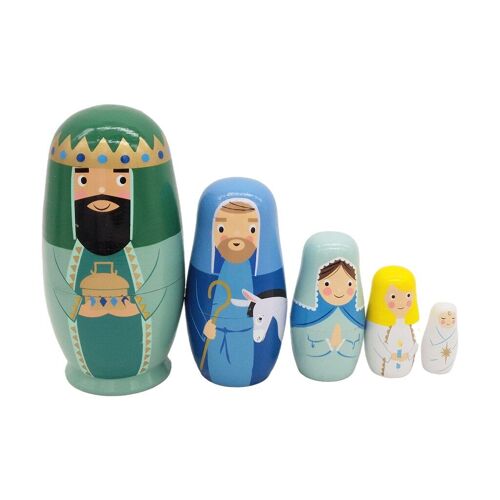 Poupées Russes En Bois Pour Enfants, 5 Pièces, Jouets Empilables, Matrioshka, Peint À La Main, Artisanat De Décoration