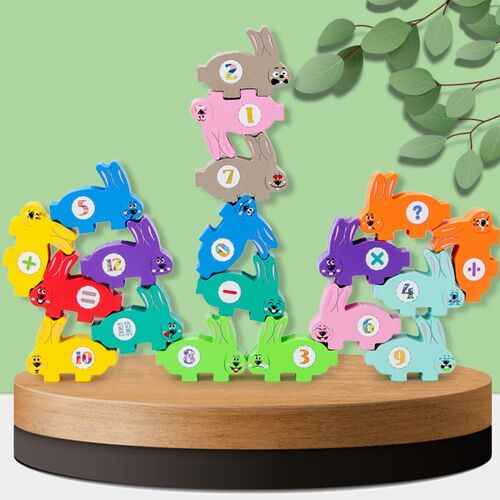 Blocs À Empiler Lapin, Jouets D'Apprentissage, Briques, Jeu D'Équilibre, Jeux D'Équilibre Pour Enfants