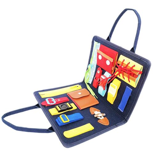 Sac À Main Éducatif À Moteur Fin Pour Enfants, Planche D'Activités Pour Voiture, Voyage En Avion, Pour Filles Et Garçons