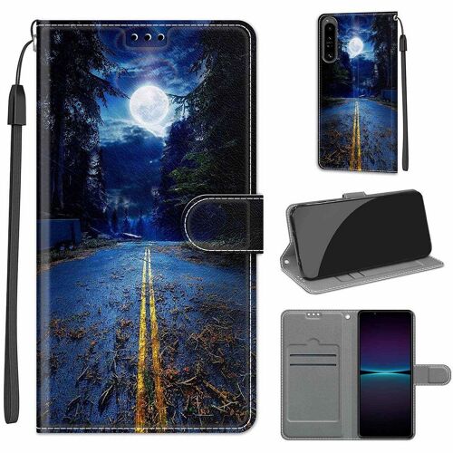 Saturcase Coque Pour Sony Xperia 1 Iv 2022, Beau Pu Cuir Magnétique Flip Portefeuille Support Porte-Carte Dragonne Protecteur Housse Étui Pour Sony Xperia 1 Iv 2022 (Dy-27)