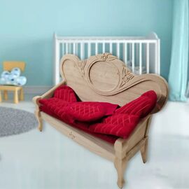 Petit fauteuil en rotin Chaise d'enfant Poupée