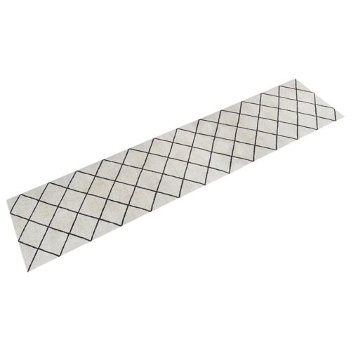 vidaXL Tapis de cuisine lavable impression carrée 60x300 cm velours