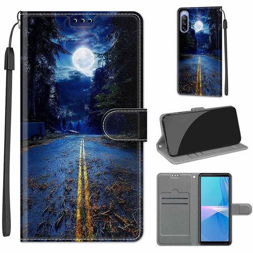 Saturcase Coque Pour Sony Xperia 10 Iii 2021, Beau Pu Cuir Magnétique Flip Portefeuille Support Porte-Carte Dragonne Protecteur Housse Étui Pour Sony Xperia 10 Iii 2021 (Dy-27)