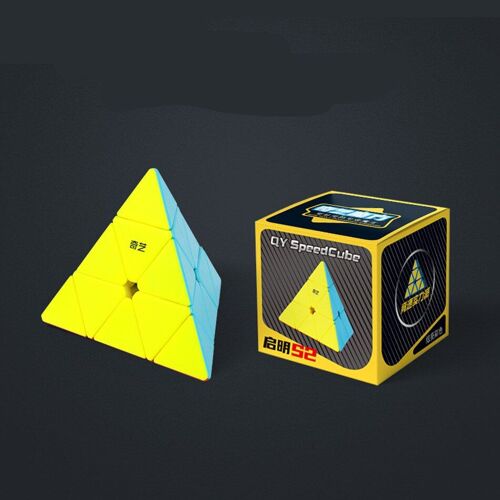 Cube Magique Qiming S2 Pyramide 3x3x3, Jouet Professionnel, Puzzle, Cadeau Pour Enfants