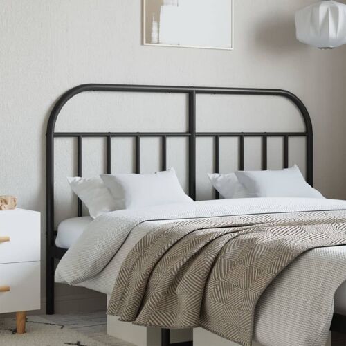 vidaXL Tête de lit métal noir 140 cm