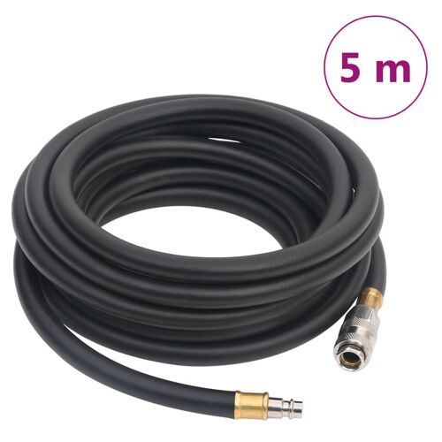 vidaXL Tuyau d'air hybride noir 5 m caoutchouc et PVC