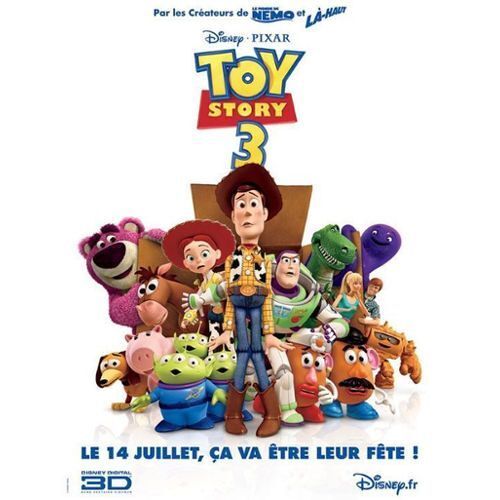 Toy Stroy 3 Three - Histoire De Jouets 3 Trois - Pixar - Walt Disney Pictures - Lee Unkrich - Tom Hanks - Affiche De Cinéma Pliée 120x160 Cm