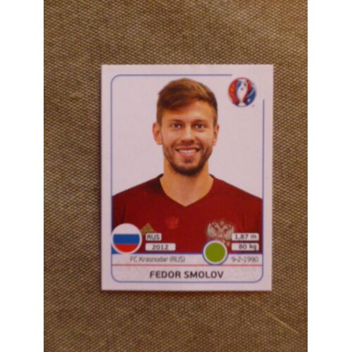 Image Panini Euro 2016 N°178 -Fedor Smolov- Russie-