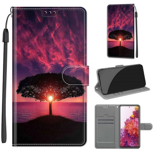 Saturcase Coque Pour Samsung Galaxy S20 Fe 5g, Beau Pu Cuir Magnétique Flip Portefeuille Support Porte-Carte Dragonne Protecteur Housse Étui Pour Samsung Galaxy S20 Fe 5g (Dy-25)