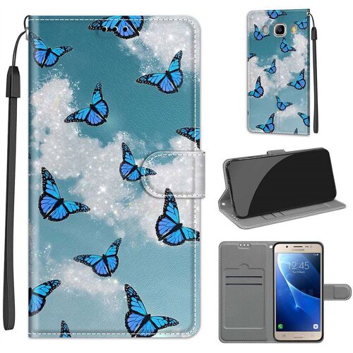Saturcase Coque Pour Samsung Galaxy J5 2016, Beau Pu Cuir Magnétique Flip Portefeuille Support Porte-Carte Dragonne Protecteur Housse Étui Pour Samsung Galaxy J5 2016 (Dy-24)
