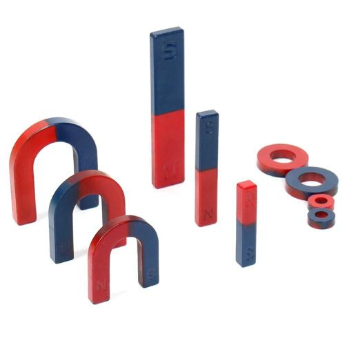 Aimant En U/Bar/Anneau Pour Enfants, Expérience Scientifique, Matériel Pédagogique, Bâtons Magnétiques, Jeu De Balles En Acier, Jouets Puzzle, 9 Pièces