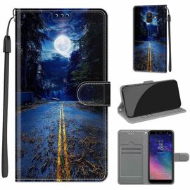 Saturcase Coque Pour Samsung Galaxy A6 2018, Beau Pu Cuir Magnétique Flip Portefeuille Support Porte-Carte Dragonne Protecteur Housse Étui Pour Samsung Galaxy A6 2018 (Dy-27)