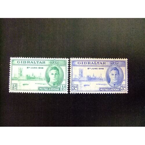 Gibraltar 1946 Anniversaire De La Victorie Yvert Nº 117 / 118 * Mh 