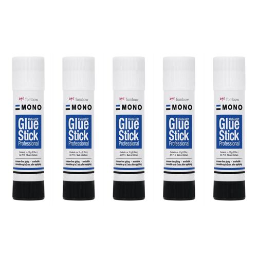 Tombow Lot De 5 Bâtons De Colle Mono 10g