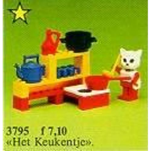 LEGO Fabuland Vintage 3795 Maison Ville La Cuisine