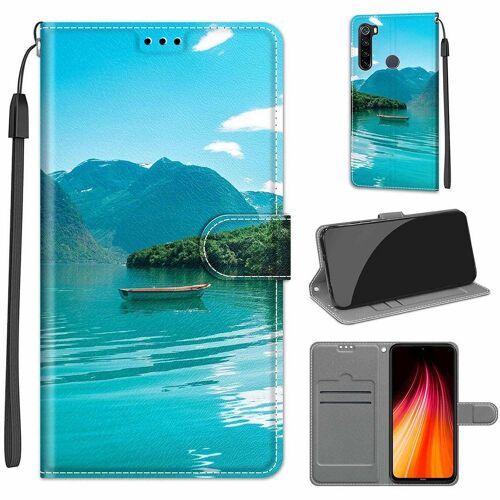 Saturcase Coque Pour Xiaomi Redmi Note 8, Beau Pu Cuir Magnétique Flip Portefeuille Support Porte-Carte Dragonne Protecteur Housse Étui Pour Xiaomi Redmi Note 8 (Dy-28)