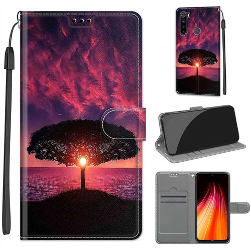 Saturcase Coque Pour Xiaomi Redmi Note 8, Beau Pu Cuir Magnétique Flip Portefeuille Support Porte-Carte Dragonne Protecteur Housse Étui Pour Xiaomi Redmi Note 8 (Dy-25)