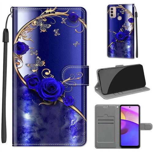 Saturcase Coque Pour Motorola Moto E20 E30 E40, Beau Pu Cuir Magnétique Flip Portefeuille Support Porte-Carte Dragonne Protecteur Housse Étui Pour Motorola Moto E20 E30 E40 (Dy-22)