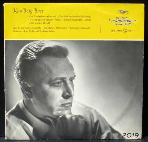 Kim Borg Verdi Lortzing Mozart Rother Leitner 25 Cm 10 '' Dgg 17093 Lp Ex+ Cv Ex