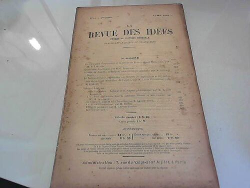La Revue Des Idées N°17 - 2eme Année [15 Mai 1905]