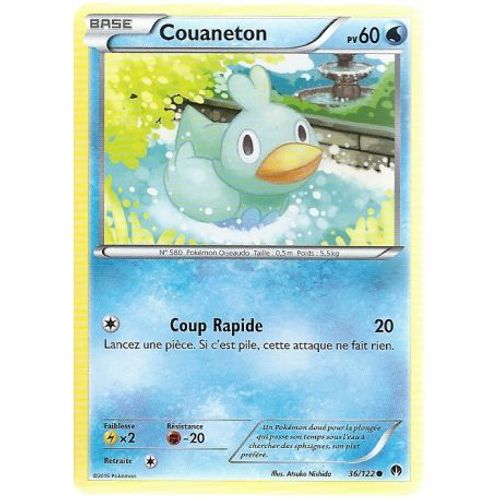 Carte Pokemon - Couaneton - Pv 60 - 36/122 - Commune - Vf
