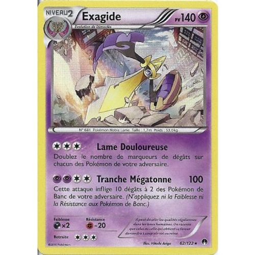 Carte Pokemon - Exagide - Pv 140 - 62/122 - Holo Rare - Vf