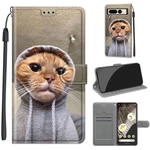 Saturcase Coque Pour Google Pixel 7 Pro, Beau Pu Cuir Magnétique Flip Portefeuille Support Porte-Carte Dragonne Protecteur Housse Étui Pour Google Pixel 7 Pro (Dy-23)