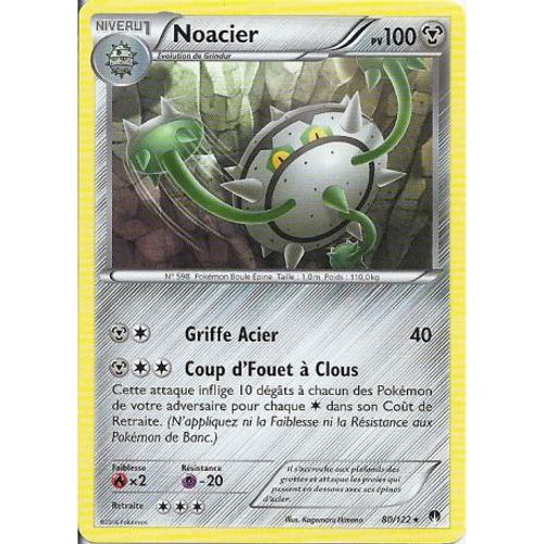 Carte Pokemon - Noacier - Pv 100 - 80/122 - Rare - Vf
