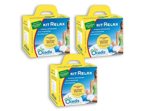Pack 3 mois traitement oxyg?ne actif Ocedis KIT RELAX pour piscine 30m?
