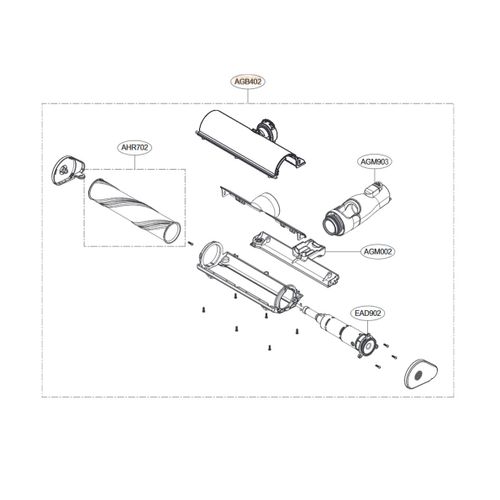 Brosse ( repère AGB402 ) - Aspirateur (AGB74616902 LG)
