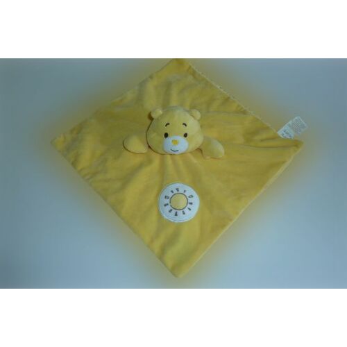 Doudou Ours Plat Care Bears Baby Jaune Sambro