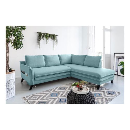 Canapé D'angle L Convertible Boho Aqua Angle Droit