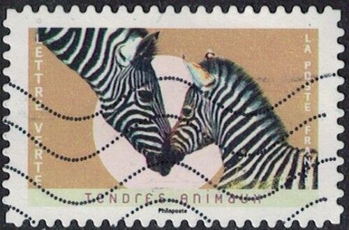 France 2023 Oblitéré Used Tendres Animaux Zèbres