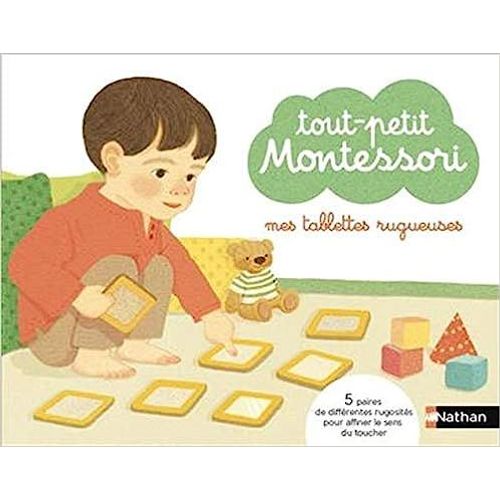 Tout-Petit Montessori - Mes Tablettes Rugueuses - 5 Paires De Différentes Rugosités Pour Affiner Le Sens Du Toucher