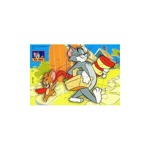 Puzzle Carton "Kinder" (2008) - Tom Et Jerry - Pic-Nique  ( Nv168 / Nv-168 ) Avec Bpz