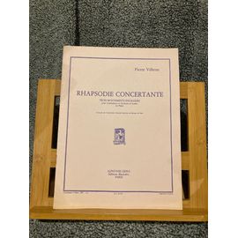 Pierre Villette Rhapsodie Concertante Pour Contrebasse Et Piano Partition Leduc