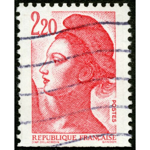 Timbre Oblitéré République Française, Gandon D'ap Delacroix, Postes, 2.20