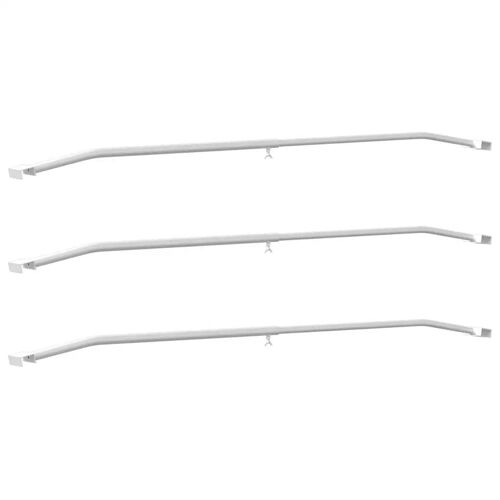 vidaXL adapté pour support de tarpaulin plat 3 pcs Argent 100-145 cm