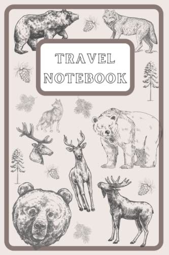 Travel Notebook: Rustic Forest Travels Notebook Journal - Blank Lined Journal - 140 Pages (6 X 9 Inches)