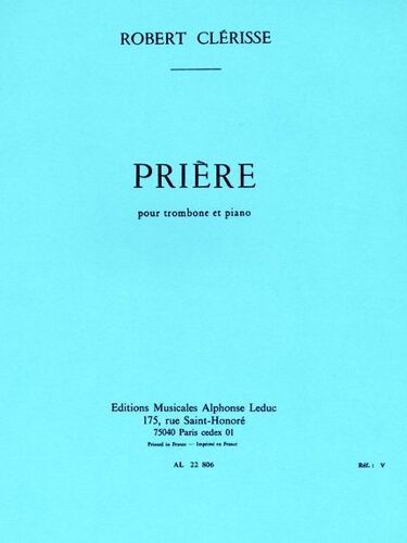 Prière Pour Trombone Et Piano