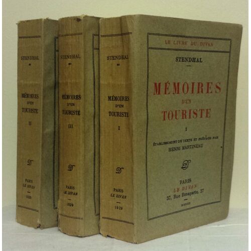 Mémoires D'un Touriste  En 3 Tomes