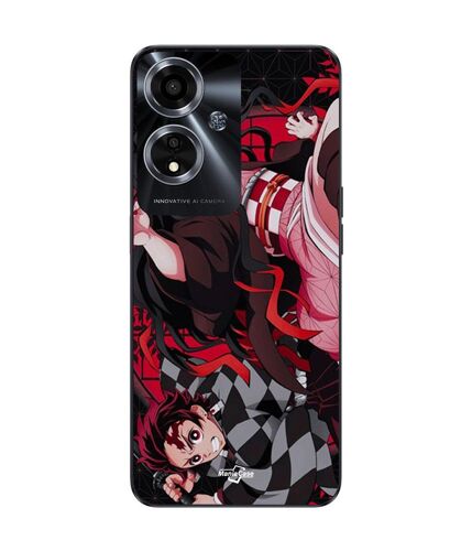 Coque Oppo A59 5g Demon Slayer Tanjiro Nezuko Attaque Combat