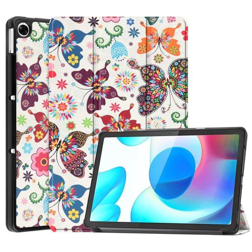 Housse Etui Coque Pochette Simili Cuir Pour Realme Pad (10,4 Pouces) - Papillons