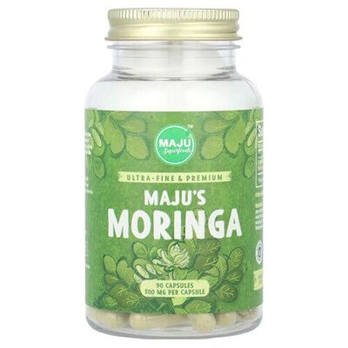 Maju Superfoods, Moringa De Maju, 1000 Mg, 90 Capsules (500 Mg Par Capsule) 