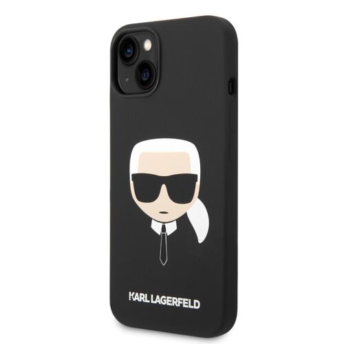 Karl Lagerfeld Coque Arrière Rigide Pour Iphone 14 - Karl's Head - Magsafe Compatible - Noir