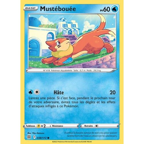 Carte Pokemon - Mustébouée - 038/172 - Épée Et Bouclier 9 - Stars Etincelantes - Eb9 - Vf