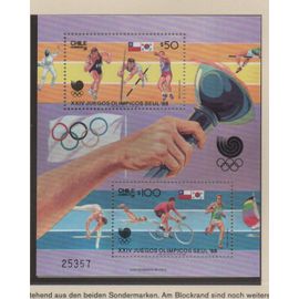 Chili Timbres Jeux Olympiques De Séoul 1988