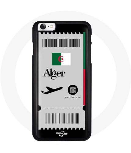 Coque Iphone 7 Plus carte embarquement Algerie foot Riyad Mahrez Marseille carte embarquement avion vert blanc rouge Alger